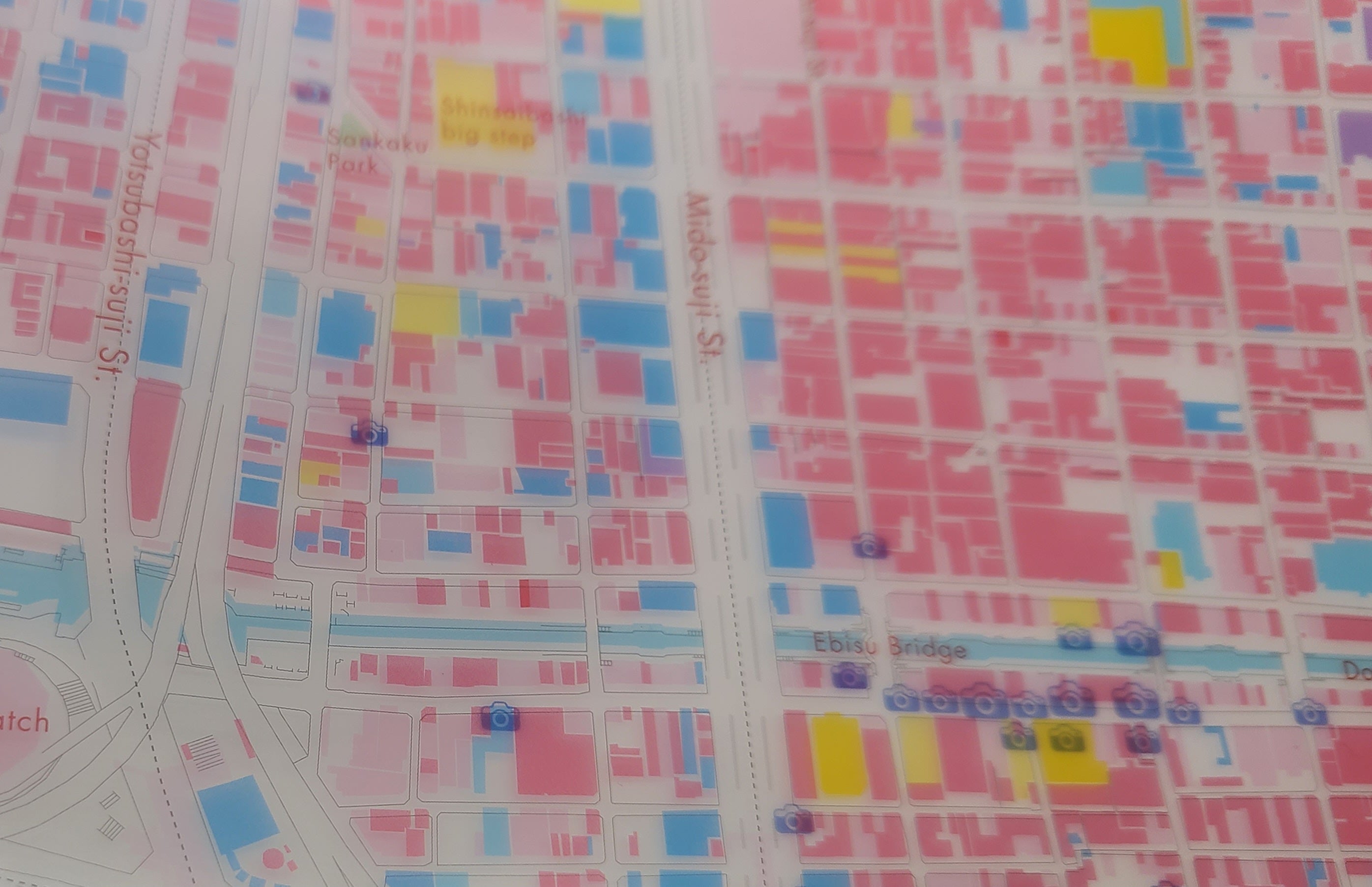 ３レイヤークリアファイル　なんば　地図