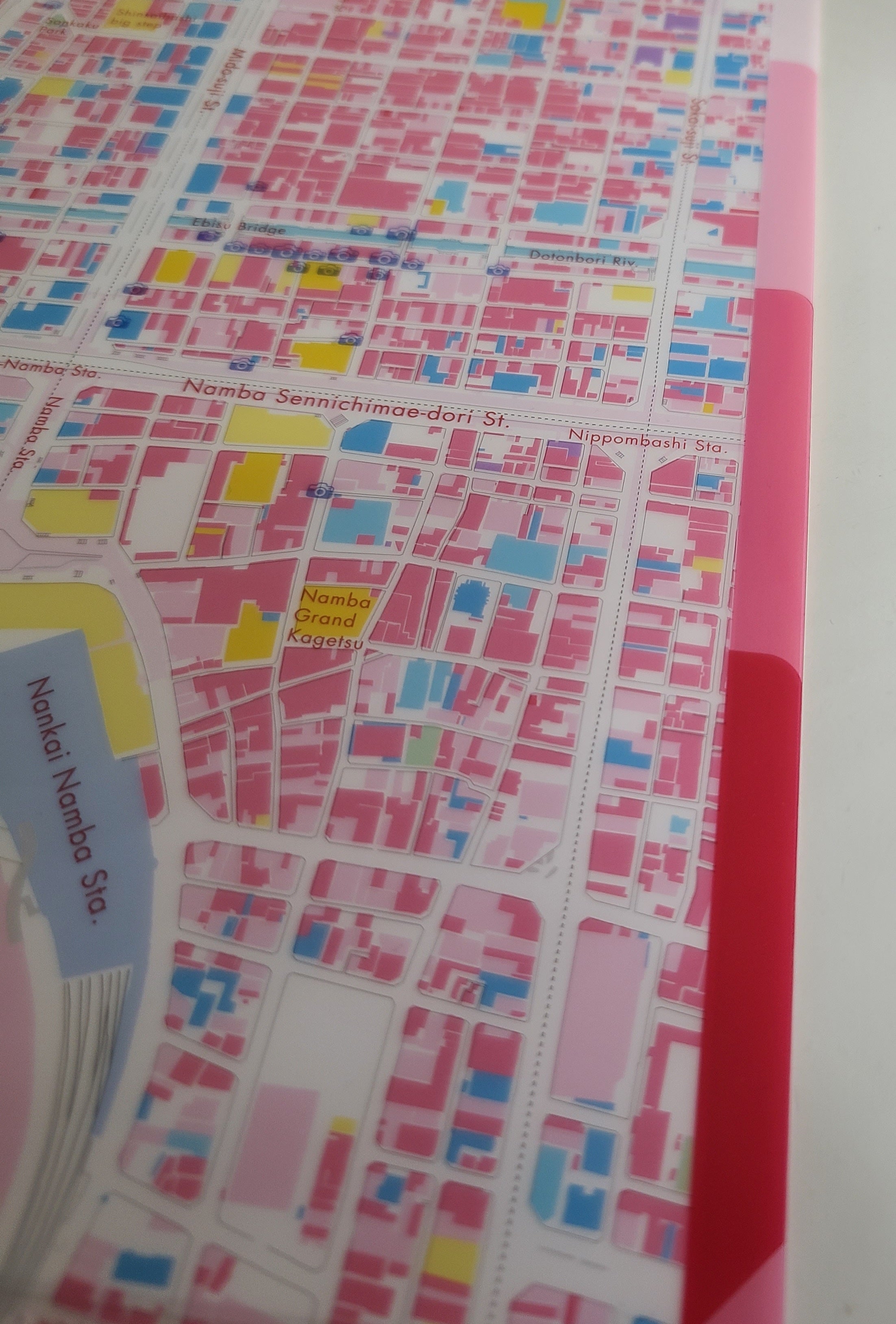 ３レイヤークリアファイル　なんば　地図